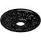 Ekena Millwork Valletta Ceiling Medallion (Fits Canopies up to 3 1/2"), 18"OD x 3 1/2"ID x 1"P, Black Pearl CM18VLBPS - alternate 4
